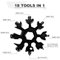 Miniatyrbillede 3 af 5: Schneefloe Multitool 18-i-1 Bærbar Multifunktionsværktøj i Rustfrit Stål til Udendørs EDC Eventyr Multitool Rustfrit Stål Multifunktionsværktøj (Sort)