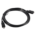 Miniatyrbillede 4 af 5: 1,5m Mini USB B 5-polet Han til Hun Forlængerkabel Adapter Sort