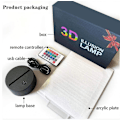 Miniatyrbilde 5 av 5: Fiske 3D LED Lys Stereo Akryl Nattelampe Fisk Spiser Agnet Stemningsbelysning 7 Farger