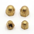 Miniatyrbilde 3 av 5: M3 M4 M5 M6 M8 M10 M12 M14 M16 DIN1587 Messing Koppmutter Hetter Messing Hette Type Kobber Mutterdeksel Halvsirkel Koppmutter