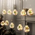 LED ljusslinga, juldekorationer, USB-driven, 3,5 meter lång - Jultomte-stil - varmvit, 1 styck.