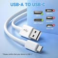 Miniatyrbilde 2 av 5: Lang 5M USB C-kabel USB A til Type C lade- og synkroniseringsledning