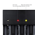 Miniatyrbillede 4 af 5: 4-bays Smart 18650 Batterilader, Universal lader til 3,7 Volt Li-Ion lommelygter, forlygter 18650 R