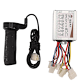 Miniatyrbillede 1 af 4: 24v 500w DC El-cykel Motor Børstet Controller Box Med Børstet Controller Lang Linje Drej Styret