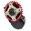 Miniatyrbild 5 av 5: E-Cykel Vevarm 104BCD 32T Kedjekrans Adapter Kit för Mid Drive Motor BBS01 BBS02 Cykelkonverteringsdelar Svart