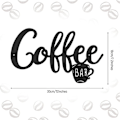 Miniatyrbild 3 av 5: Metallhängande kaffebar väggskylt krukhängande skylt men först kaffemtallskylt kaffestation