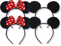 Set med 4 Mickey Mouse-öron pannband Minnie Mouse-öron Dam Flickor Mickey Mouse-öron