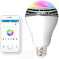 Pikkukuva 1 / 4: Bluetooth-valolamppukaiutin, langaton E27 älykäs LED-lamppuvalaistus RGB-värimuutoksella / musiikkisoittimella / älypuhelimen sovelluksella ohjattava