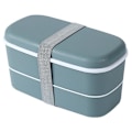 Miniatyrbild 1 av 5: Mikrovågsugnssäker 2-lagers lunchbox med fack, läckagesäker Bento-box, isolerad matbehållare för lunch