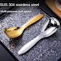Miniatyrbilde 2 av 5: 304 Rustfritt Stål Risskje Japansk Risskje Varmeisolasjon Stor Risskje Non-stick Ris Sklisikker Husholdnings Risskovl Langt Håndtak
