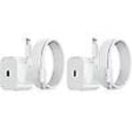 Miniatyrbillede 1 af 3: 2-pak - Oplader til iPhone - Hurtigoplader - Adapter + Kabel 20W Hvid 2-pak iPhone