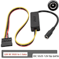 Pikkukuva 4 / 5: DC 5525 - SATA-kiintolevyn virtalähdekaapeli DC 12V - SATA-kiintolevyn kaapeli jännitteenalennuksella
