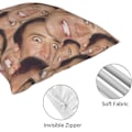 Miniatyrbillede 4 af 4: Patrick Nicolas Cage Pudebetræk i Tommer Betræk til Soveværelse Safa Gaver, Dobbeltsidet Trykt (Pudekerne Medfølger Ikke) 18\"x18\"