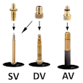 Miniatyrbillede 4 af 5: 10 stk. Inflator Pumpe Dyse Sæt Presta Schrader Ventil Slange Cykel Ventil Adaptere Til Vej & & Fixi