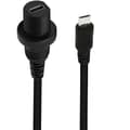 Micro USB 90 Graders Han till USB 3.1 Typ-C Hon Flush Panel Mount Förlängningskabel för Bil Motorcykel Instrumentbräda