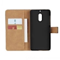 Miniatyrbillede 2 af 2: Wallet Case Nokia 6.1, Ægte Læder, Sort Sort
