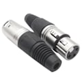 Miniatyrbilde 5 av 5: 5 Par 3-polet XLR Hunn-Hann Mikrofon Lydkabel Wire Connector Plug Kabelterminal for Mic Sol