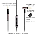 Pikkukuva 3 / 5: Sennheiser Momentum -kuulokkeiden korvaava äänikaapeli, punottu kaapeli mikrofonilla, 3,5 mm - 2,5 mm