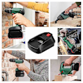 Miniatyrbild 5 av 5: Batteriadapter för Bosch 18V Li-ion batteri BAT618 på Home Lithium elverktyg Ersätter alla 18V Green Blue Adapter