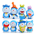 Miniatyrbillede 1 af 5: 8 stk./sæt Sød Statue Model Legetøj Sjove Multifunktionelle Tegneserie Doraemon Actionfigur til Dekoration