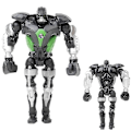 Miniatyrbild 4 av 4: 8 st 13 cm film Real Steel Zeus Atomic Midas Adam Invader Robot Noisy Boy Actionfigur Figur Leksak Present