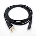Miniatyrbillede 5 af 5: 3,5 mm Universal 2-i-1 Gaming Headset Audio- Forlængerkabel til HyperX Cloud II/alpha-/cloud Flight/c