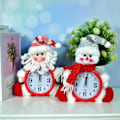 Miniatyrbild 4 av 5: Julpynt Liten Väckarklocka Batteridriven Tomte Snomwan Dekorativ Bordsklocka