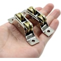 Miniatyrbilde 4 av 5: Skyvedørsruller To Hjul - Jern Ruller, Fast Spor Port Rulle Støtte U-spor Hjul, Rullende For Spor Skyvedør Glass Rulle 2stk
