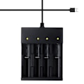 Miniatyrbillede 1 af 5: 4-bays Smart 18650 Batterilader, Universal lader til 3,7 Volt Li-Ion lommelygter, forlygter 18650 R