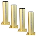 Miniatyrbillede 2 af 5: 4 stk. Sofabordben, Bordben i Guld, Justerbar Højde, Rørben Rund, Højde: 6-30cm, Base i Aluminium | Anodiseret Overflade