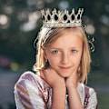 Miniatyrbillede 2 af 5: Prinsessekroner og tiaraer til små piger - Krystalprinsessekrone, fødselsdag, skolebal, udklædningsfest, dronninge rhinstenskroner