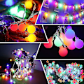 Miniatyrbild 2 av 3: Globe String Lights Vattentäta 10m 80 LED-lampor Plug-in Drivna Julbelysning