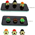 Miniatyrbild 5 av 5: 3-pack Avocado med hatt Data/Laddnings/Lightning-kabelskyddsskydd Tuggummi ENDAST kompatibelt med Apples Lightning-gränssnitt (Avocado med hatt - 3-pack)