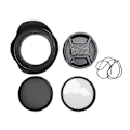 Miniatyrbillede 2 af 5: Cpl Uv Filter Kit 58mm Til Canon Eos 700d 100d 600d 1200d Objektivdæksel Modlysblænde