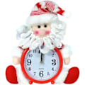 Miniatyrbild 1 av 5: Julpynt Liten Väckarklocka Batteridriven Tomte Snomwan Dekorativ Bordsklocka