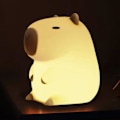Miniatyrbillede 1 af 3: Capybara Natlys Til Børneværelset, Bærbar USB Genopladelig 3D Dyrelampe, Sød Tegneserie Berøringsstyret Silikon Natlampe