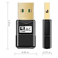 Miniatyrbilde 2 av 5: Wifi Dongle, AC600 802.11Ac Dual Band 5GHz Mini Trådløs Nettverk USB Wifi Adapter for PC Stasjonær Laptop