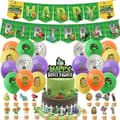 Plants vs. Zombies-temafestpynt inkluderer Gratulerer med dagen-banner, latexballonger, kakepynt