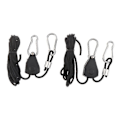 Miniatyrbillede 2 af 5: 2 stk. 1/8\" Justerbare Grow Light Ratchet Rope Hængere til Grow Li Sort One Size