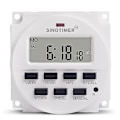 Miniatyrbilde 1 av 4: Sinotimer 15,98 tommers LCD digital timer 12V DC 7 dager programmerbar tidbryter TM618N-4 Mai.5