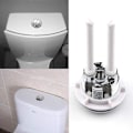Pikkukuva 3 / 5: WC-huuhtelupainikkeen Vaihto - 2 Pakkausta, Kaksoisvarren Kromi Painike, Vakio-osa Kylpyhuoneen WC-korjaukseen (38mm)