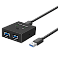 Miniatyrbillede 1 af 5: USB 3.0 Switch Selector KVM Switch 2 ind 1 ud USB Switcher til 2 computere Del 1 USB-enheder Sådan
