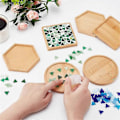 Miniatyrbillede 5 af 5: Mosaic Coaster Making Kit til DIY Mosaic Coaster Håndværkssæt Håndlavet Mosaic Coaster Making Kit til