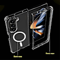 Pikkukuva 3 / 5: Z Fold 5 Selkeä Kotelo, Magneettinen Kotelo Yhteensopiva Samsung Galaxy Z Fold 5:n Kanssa Magsafe Langattomaan Lataukseen Z Fold 5 Läpinäkyvä Kotelo