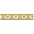 Miniatyrbillede 1 af 3: Eksklusivt luksustapet Profhome 343052-GU bordure let tekstureret med ornamenter mat guld gul orange