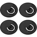 Miniatyrbillede 1 af 5: Pakke med D-ring patches til oppustelig kajak, PVC til båd, kano, tømmerflåde, kano, kajak, surfbræt, lim ikke inkluderet, 4\" sort