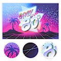 Pikkukuva 2 / 3: Decked 80-lukujen Koristeet Retro Disco Kuva Tausta Disco Valokuvaus Tausta Kuva Koppi Tausta