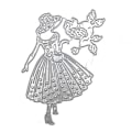 Miniatyrbillede 1 af 5: Dame Metal Skærestencils DIY Scrapbooking Album Papirkort Skabelon Form Prægning Dekoration