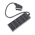 Pikkukuva 2 / 5: 21-nastainen Scart 5-tie Splitter 21p Scart uros - 5 naaras adapteriliitin 5-tie Scart yksi jakaa