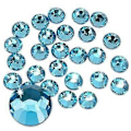 Miniatyrbillede 1 af 3: Limpiks Flatback Rhinestones Glas Diamanter Ædelstene til Neglekunst (ss20 576 stk, Aquamarine)